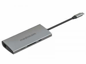 Mediacom MD-C316 replicatore di porte e docking station per laptop USB 3.2 Gen 1 (3.1 Gen 1) Type-C Alluminio