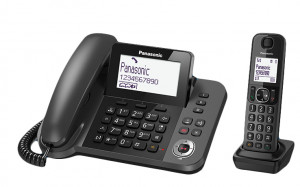 Telefono Panasonic KX-TGF320E con Cordless Identificatore di Chiamata Nero