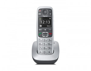 Telefono Gigaset E 560 DECT Cordless Identificatore di Chiamata Nero Argento