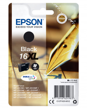 Cartuccia di Inchiostro Originale Epson Pen e Crossword C13T16314022 Nero 16XL per WorkForce WF-2010W WF-2510WF WF-2520NF WF-2530WF