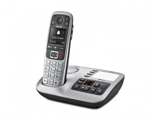 Gigaset E 560 A Telefono DECT Cordless Identificatore di Chiamata Nero Argento