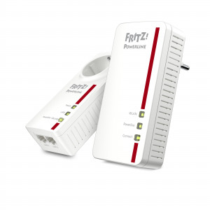 FRITZ 20002819 Powerline 1260E WLAN Set 1200 Mbit/s Collegamento Ethernet LAN Wi-Fi Bianco