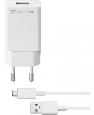 Cellularline Micro USB Samsung Caricabatterie veloce con cavo Micro USB per dispositivi Samsung