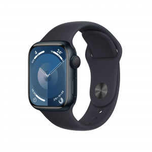 Smartwatch Apple Watch Series 9 GPS Cassa 41mm in Alluminio Mezzanotte con Cinturino Sport S/M Mezzanotte