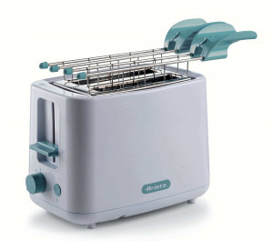 Ariete 157 Tostapane Breakfast 760W 2 Fette di Pane Pinze Acciaio Inox 7 Livelli Bianco