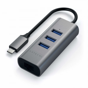 Satechi ST-TC2N1USB31AM replicatore di porte e docking station per notebook USB 3.2 Gen 1 (3.1 Gen 1) Type-C Grigio