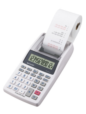 Mini Cacolatrice Scrivente Sharp EL-1611V Finanziaria Grigio Bianco