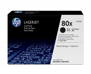 HP Confezione da 2 Cartucce Toner Originali Nero ad Alta Capacita' LaserJet 80X