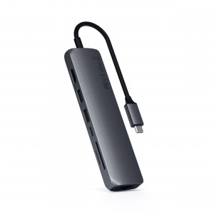 Satechi STC0160A HUB Slim USB C Multiport Adattatore Ethernet Grigio