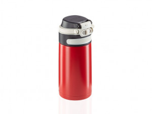 Borraccia Termica Leifheit 03245 Pratico Thermos Caffe' 350 ml Nero Rosso Acciaio Inossidabile