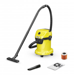 Aspirapolvere Karcher WD 3 V-17/4/20 a Traino a Cilindro Nero Giallo 17 L 1000 W