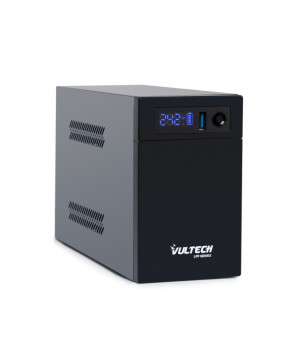 Vultech UPS750VA-LFP Gruppo di Continuita' UPS a Linea Interattiva 0,75 kVA 400 W 2 Prese AC Nero