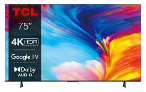 Smart TV TCL P63 Series Serie P63 4K Ultra HD Schermo da 75 Pollici 75P635 Dolby Audio Google TV 2022