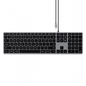 Satechi Slim W3 Tastiera USB QWERTY Italiano Nero Grigio