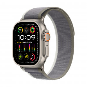 Smartwatch Apple Watch Ultra 2 GPS + Cellular Cassa 49m in Titanio con Cinturino Trail Loop S/M Verde Grigio